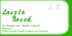 laszlo nosek business card